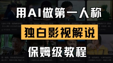 用AI做*人称独白影视解说,手把手教学,保姆级教程