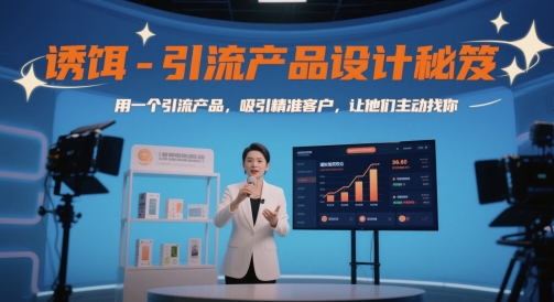 诱饵-引流产品设计秘笈,用一个引流产品,吸引*客户,让他们主动找你
