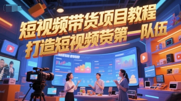短视频带货项目教程,打造短视频带货*队伍