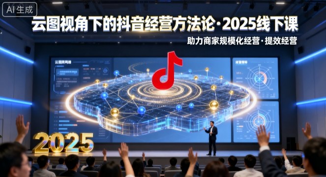 云图视角下的抖音经营方*,2025线下课,助力商家规模化经营,提效经营(录音+字幕)