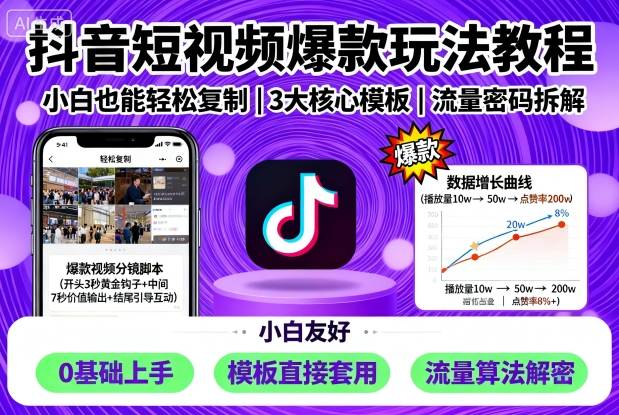 抖音短视频*玩法教程,小白也能轻松复制