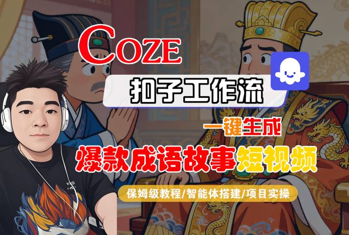 Coze扣子智能体工作流一键生成“*成语故事“短视频,全流程保姆级教学