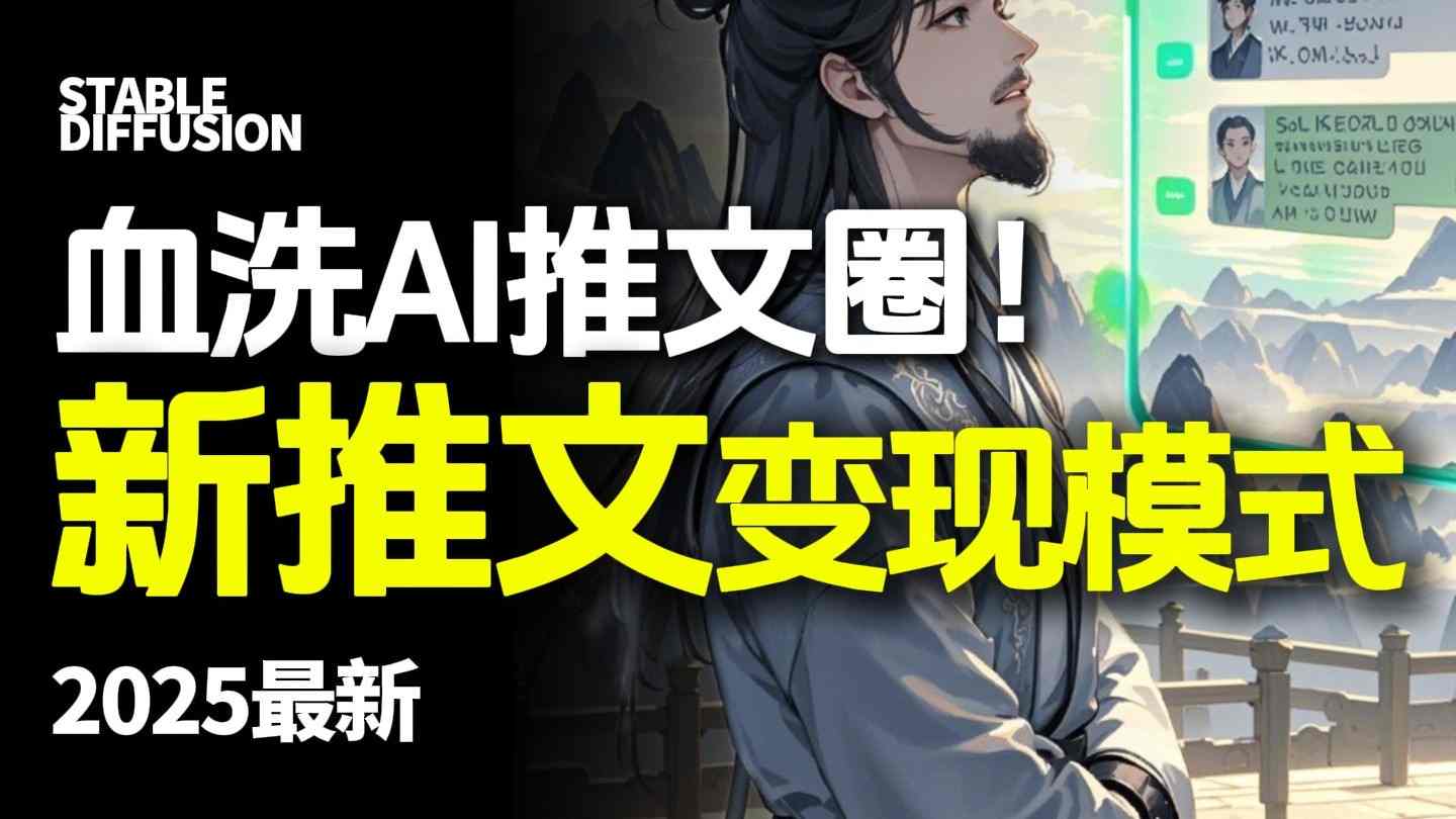*AI动态电影漫画小说推文,全流程实操教学,小白也能月入1W+